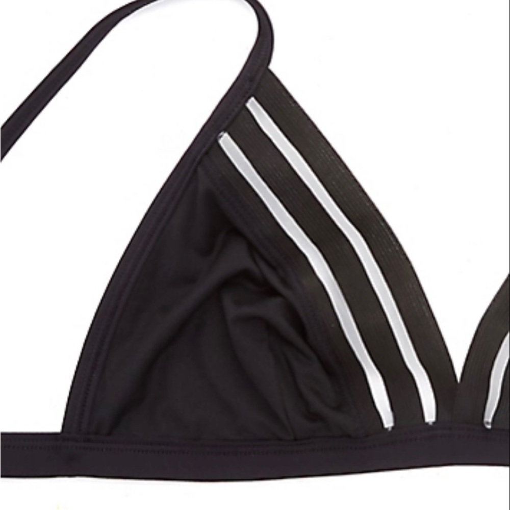Vince Camuto Black Cruise Lines Mesh Triangle Statement Bikini Swimsuit Top - Picture 4 of 11